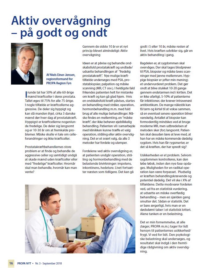 prostatakræft operation bivirkninger